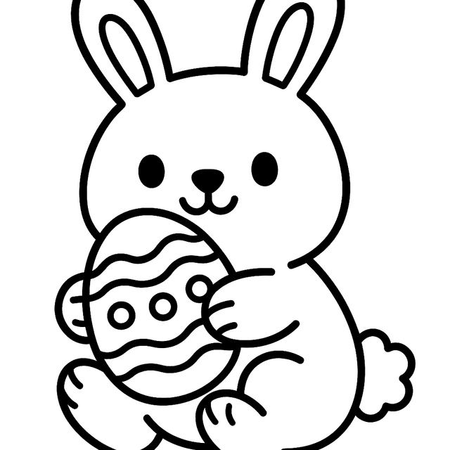 Easter bunny coloring page