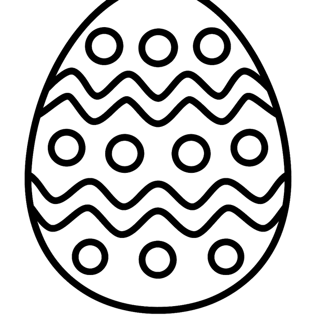 Decorated eggs coloring page