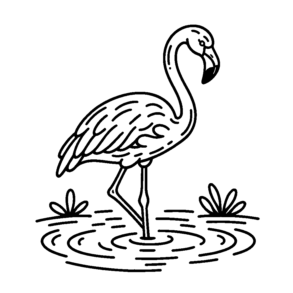 A Flamingo Standing In Water