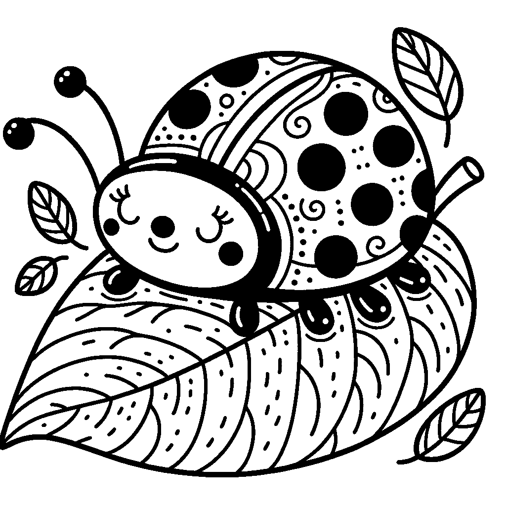 A Ladybug On A Leaf