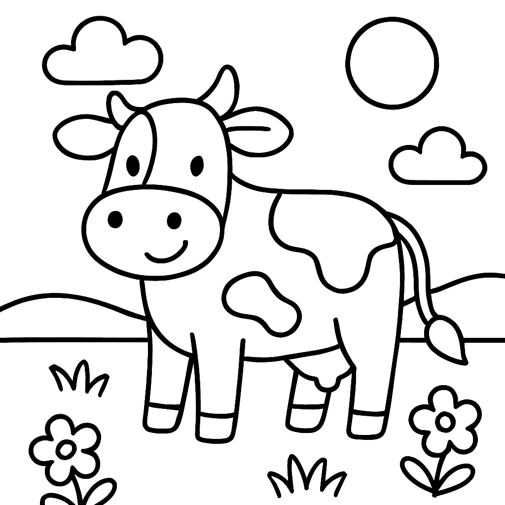 A Friendly Cow In A Meadow