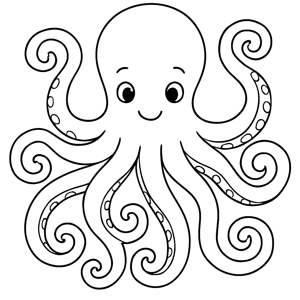 An Octopus With Swirling Tentacles