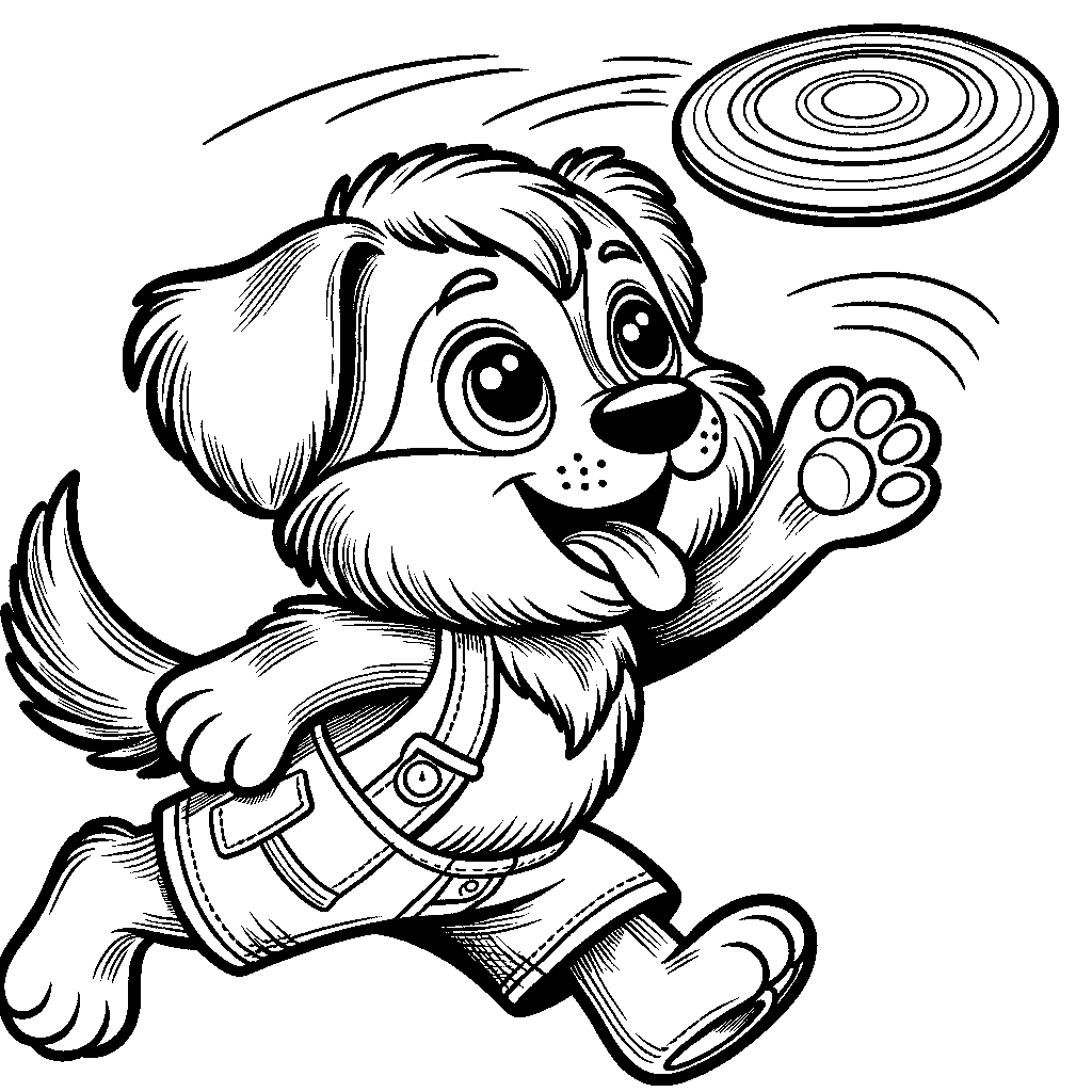 A Dog Catching A Frisbee