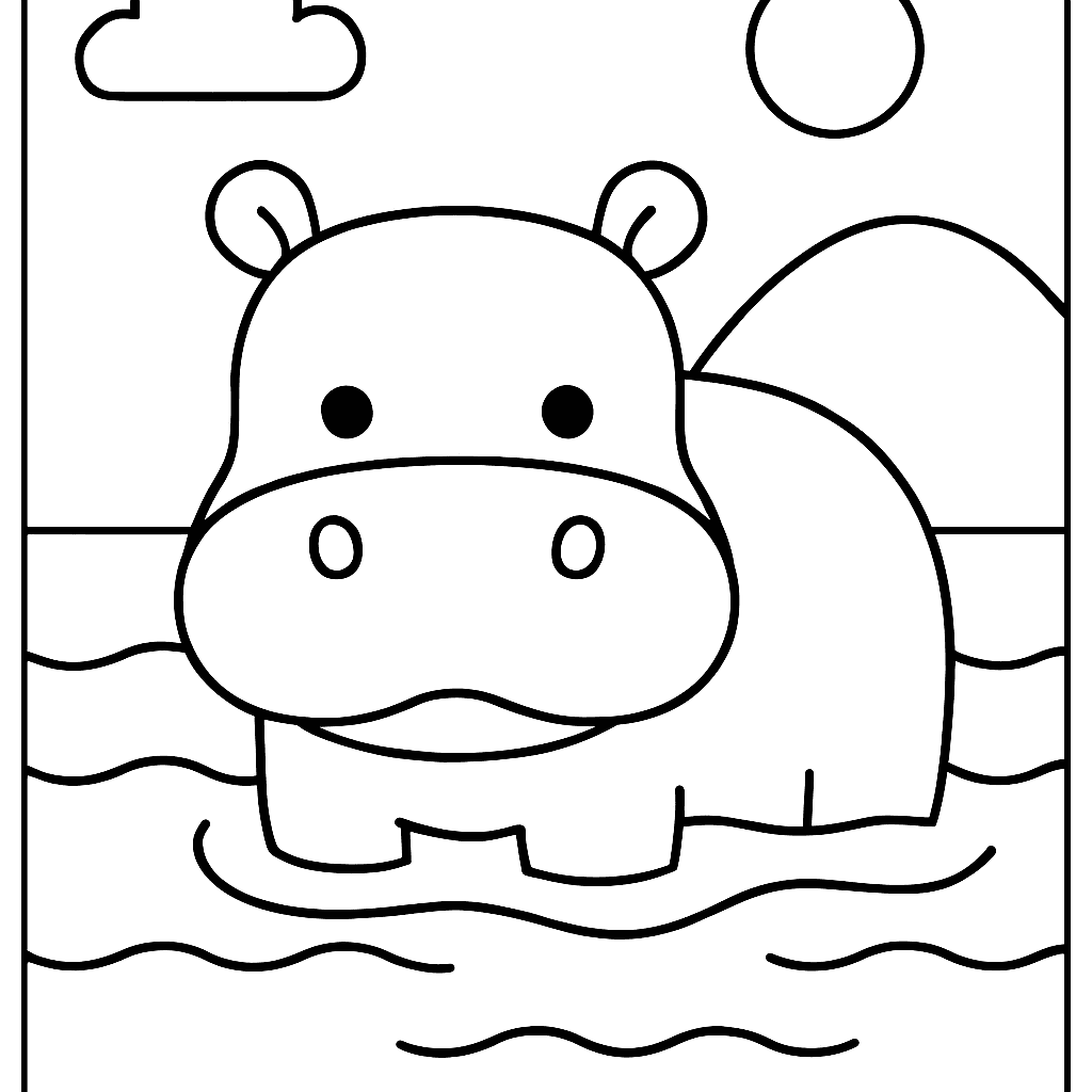 A Hippo In A River