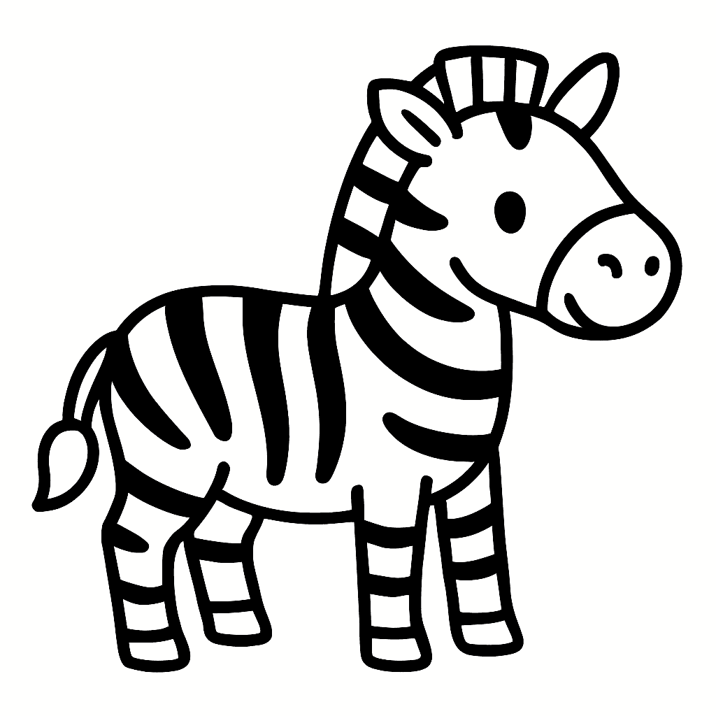 A Zebra With Bold Stripes