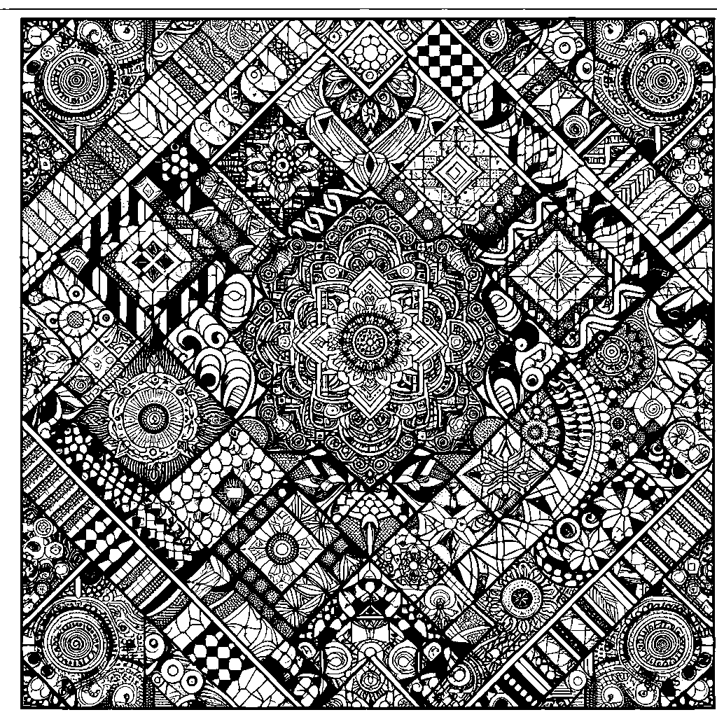 A Mosaic Pattern Made Of Different Tile Shapes