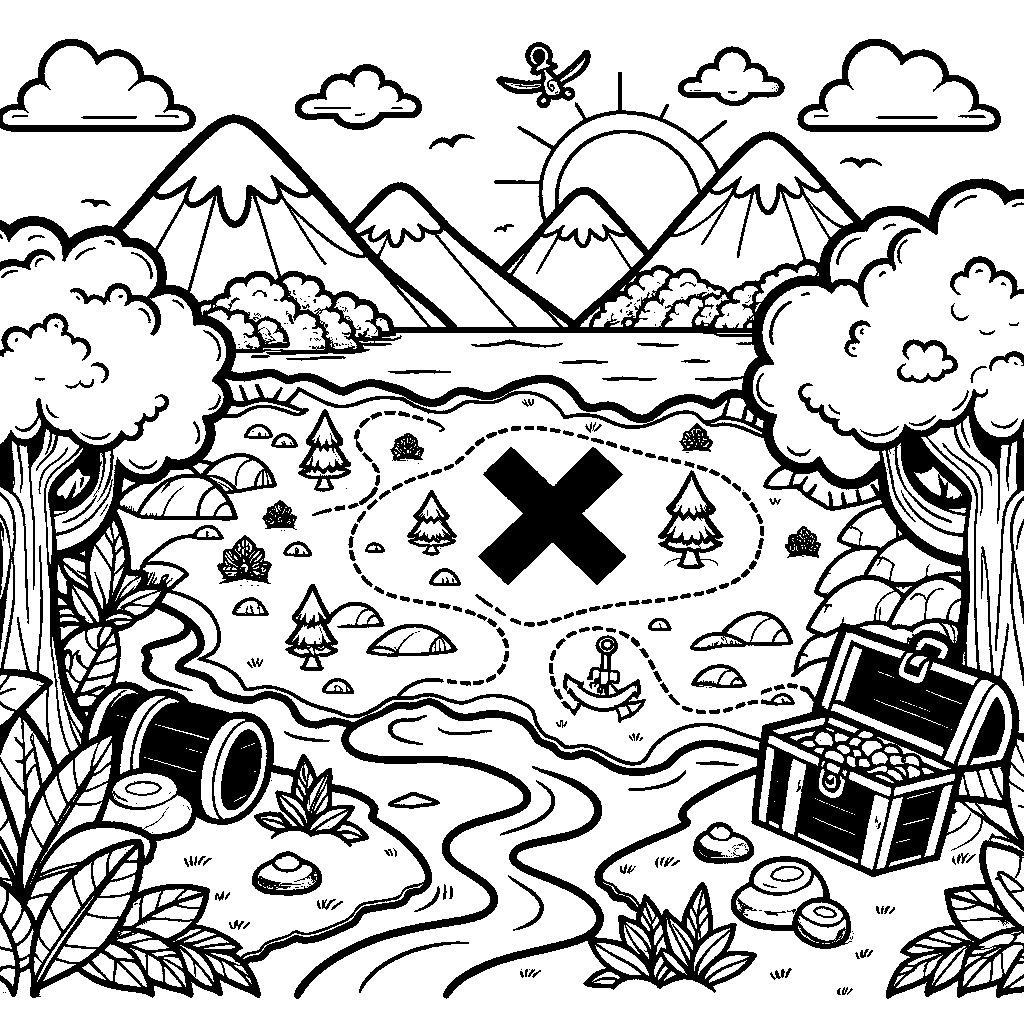 A Treasure Map With X Marks The Spot