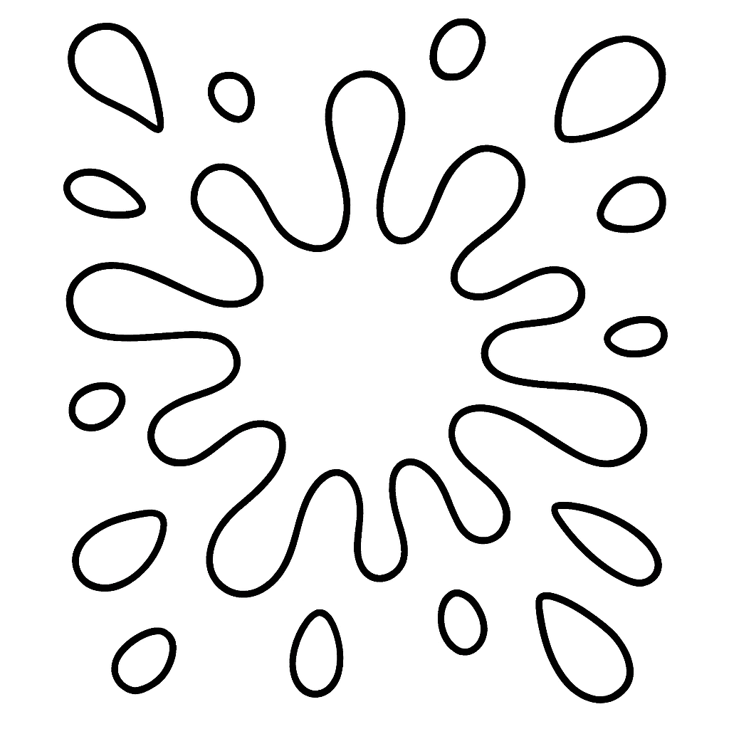 A Splatter Art Painting With Paint Drops Everywhere