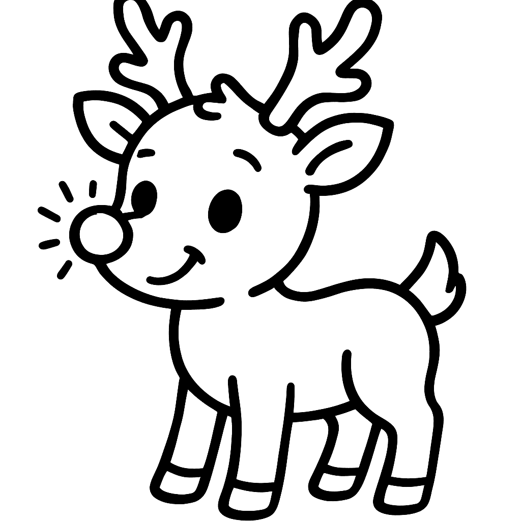 Rudolph The Red-nosed Reindeer With A Glowing Nose