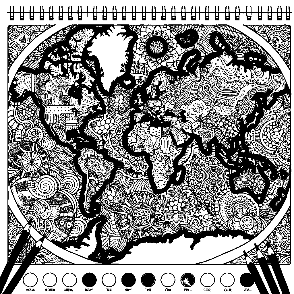 A Simple Map Of The World With Labeled Continents