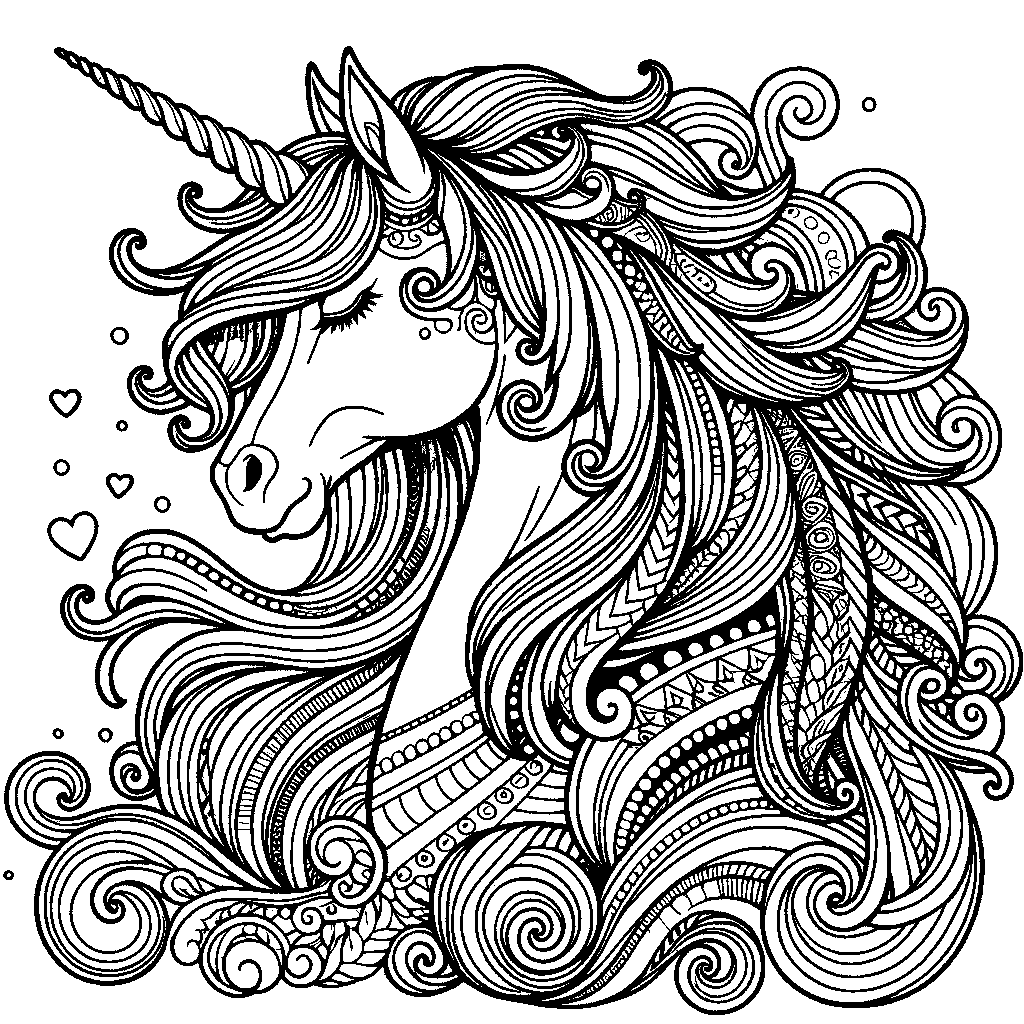 A Unicorn With A Rainbow Mane