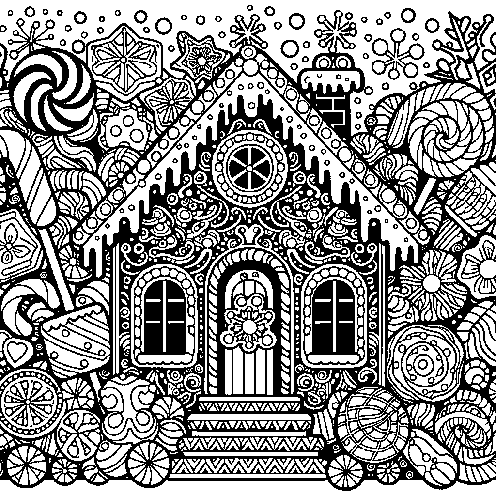 A Gingerbread House With Candy Decorations