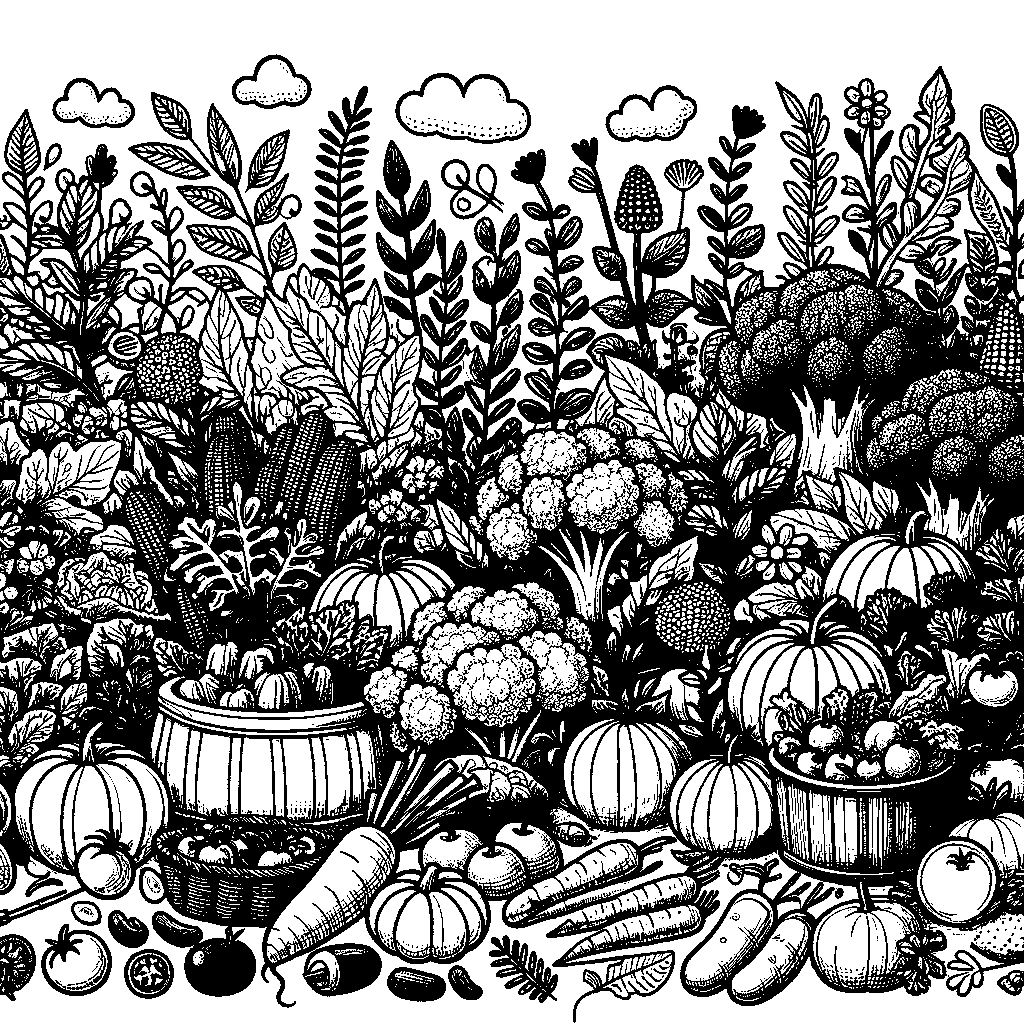 A Garden With Vegetables Growing