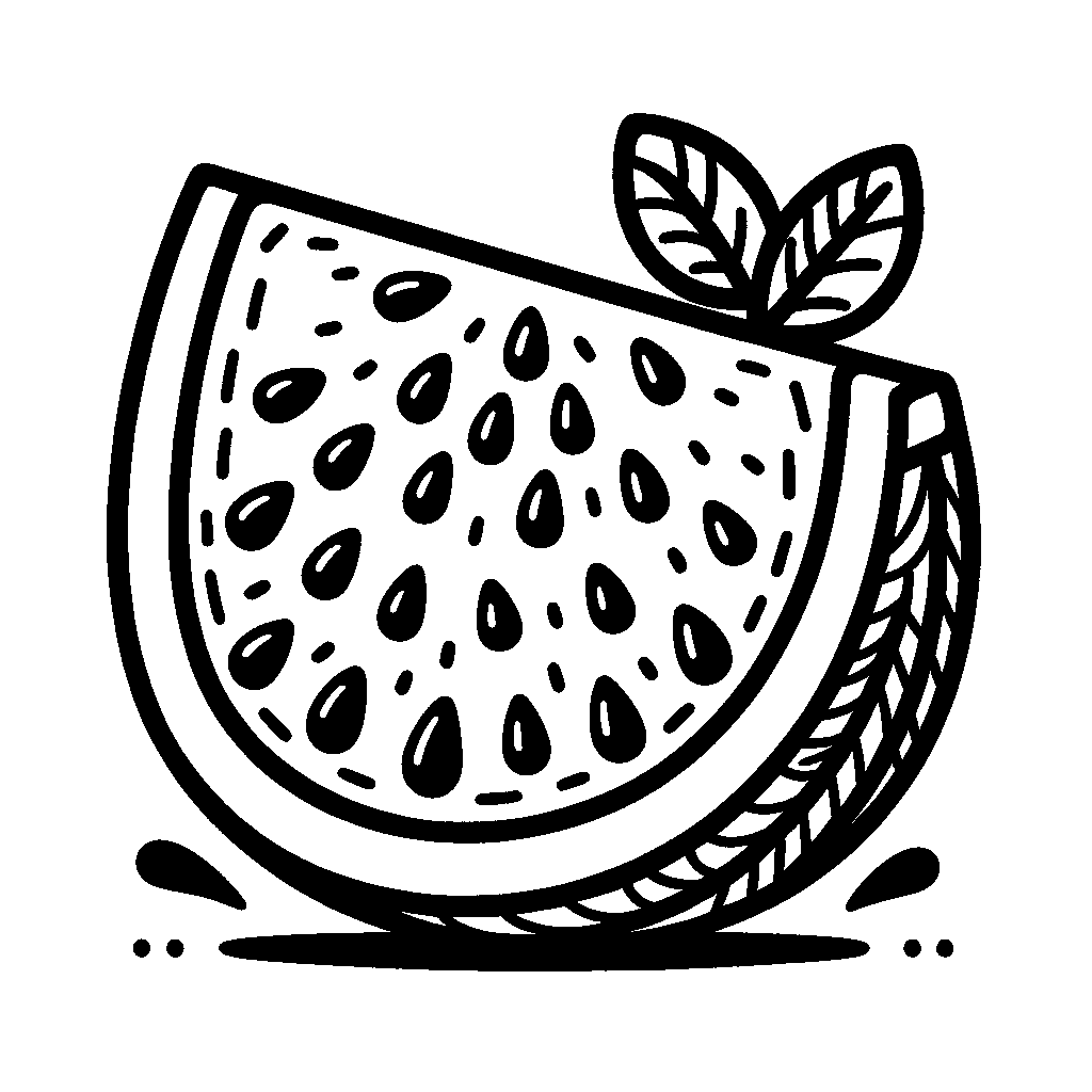 A Happy Watermelon Slice With Seeds