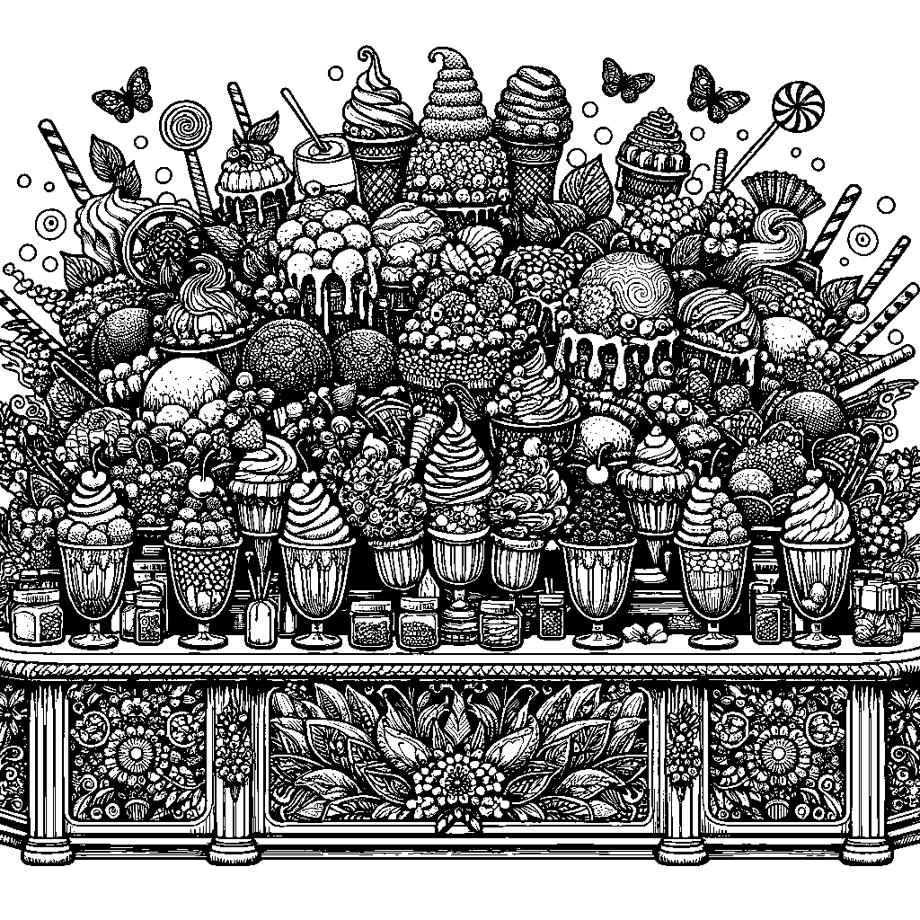 A Sundae Bar With Ice Cream Scoops And Toppings