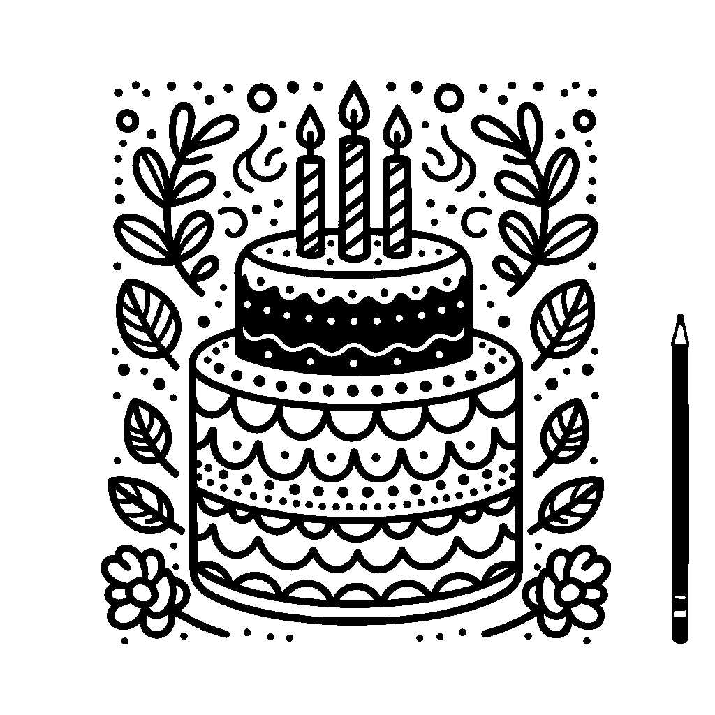 A Birthday Cake With Candles