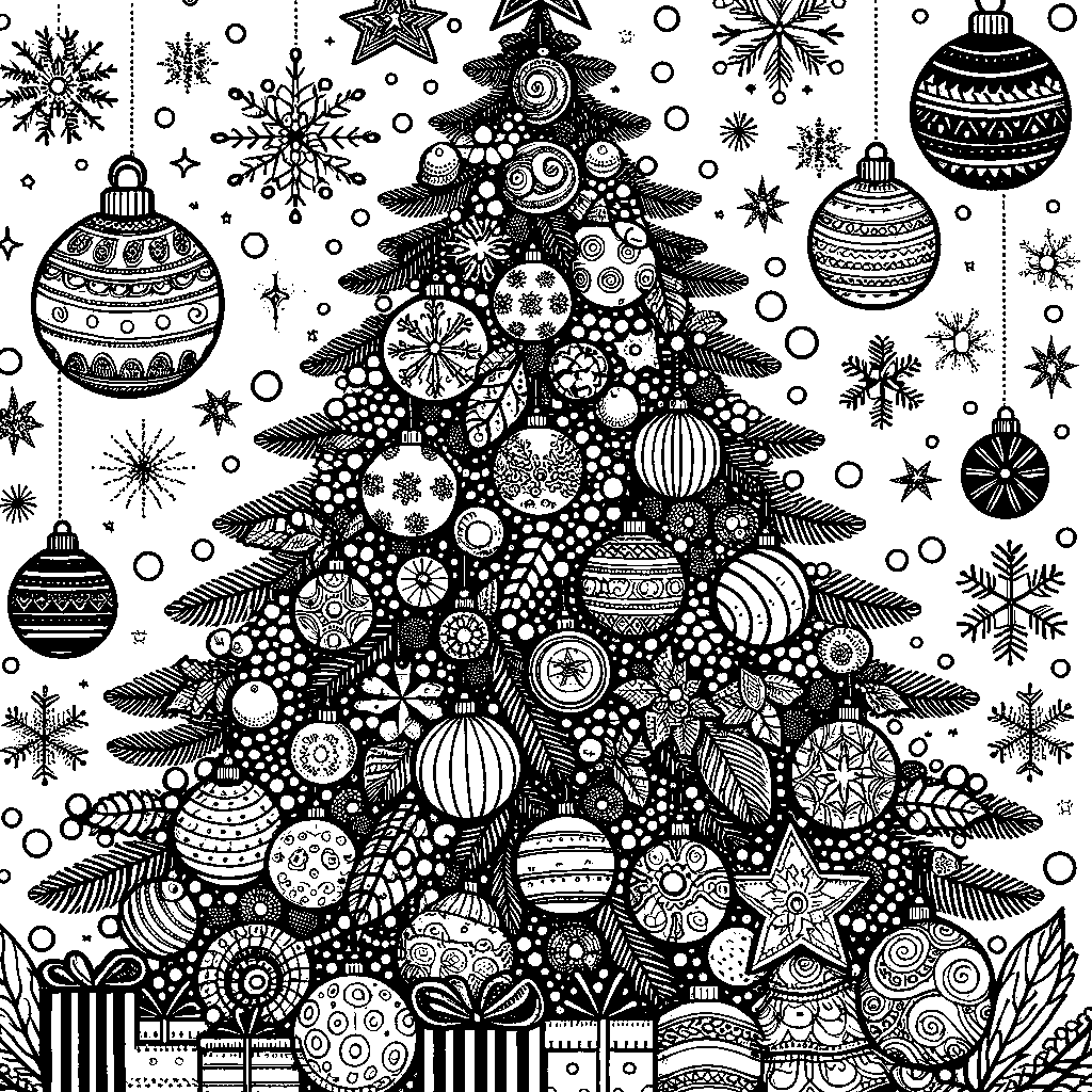 A Christmas Tree With Ornaments