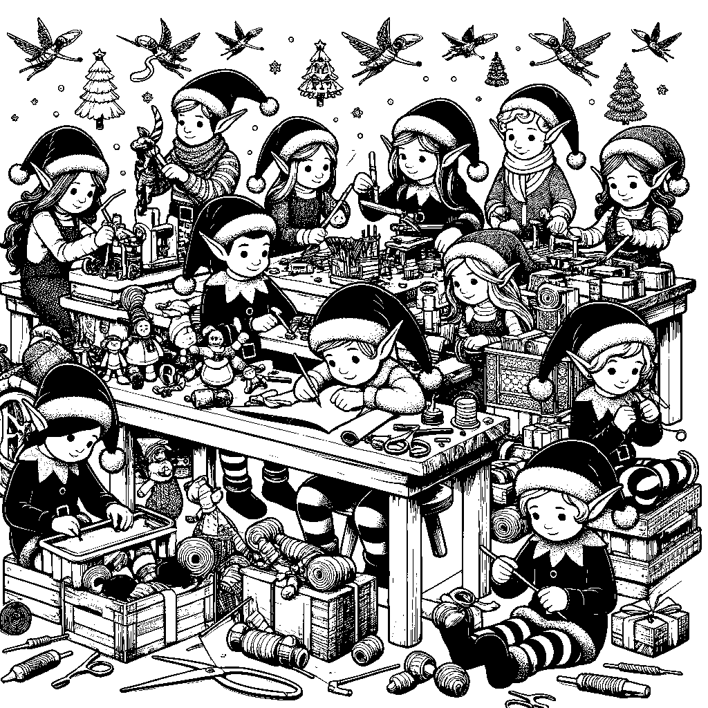 Elves Making Toys
