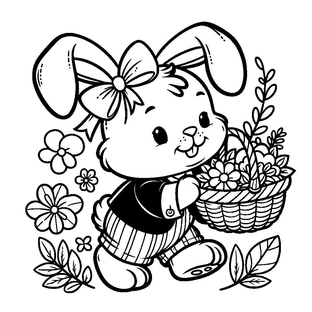 An Easter Bunny With A Basket