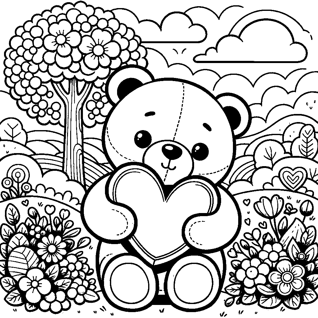Teddy Bear Holding A Heart
