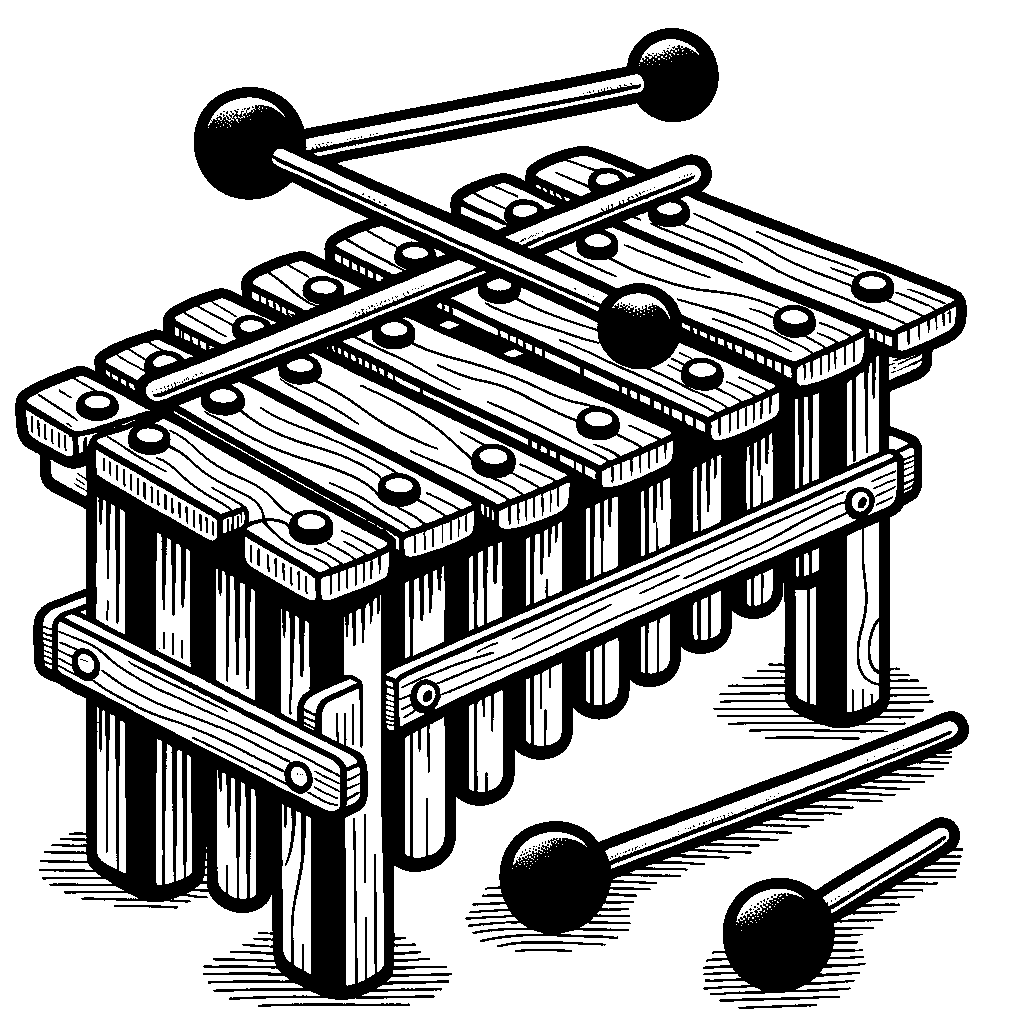 A Xylophone With Mallets