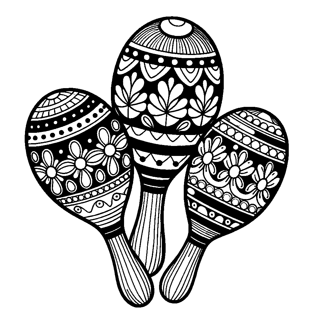 Maracas Decorated With Fun Patterns