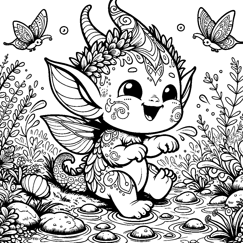 A Baby Bigfoot Playing In A Creek