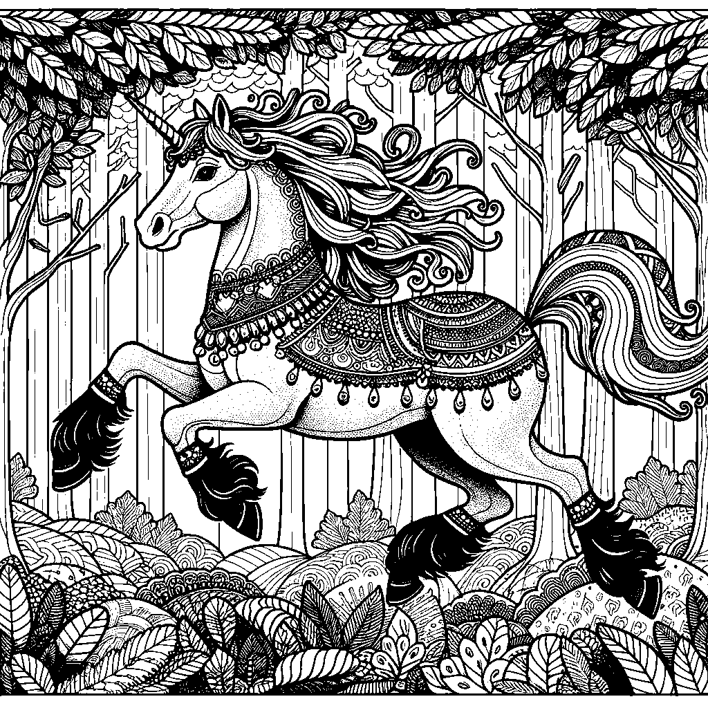 A Centaur Galloping Through A Forest