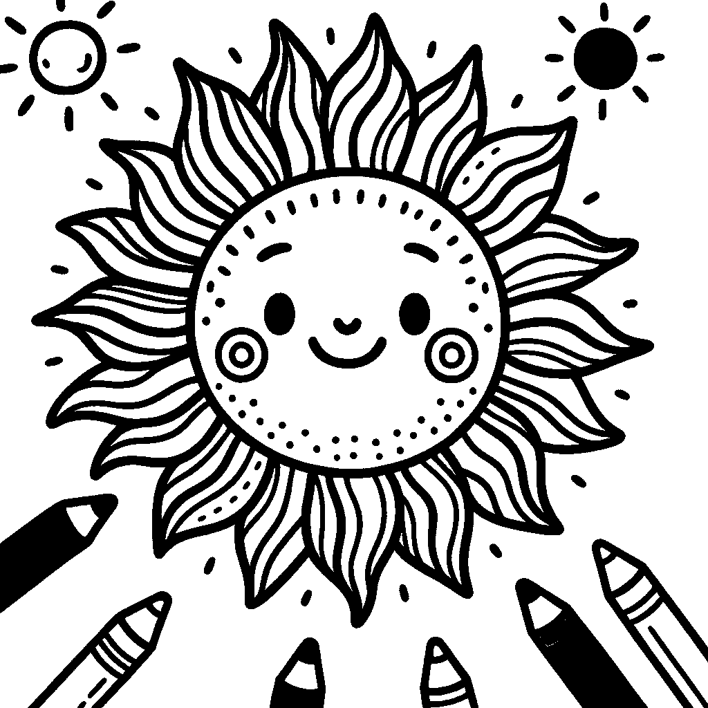 A Smiling Sun With Rays