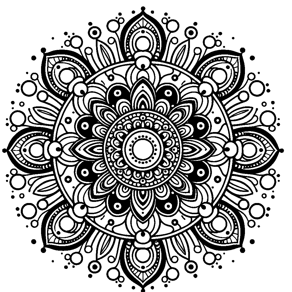 A Simple Mandala With Circles