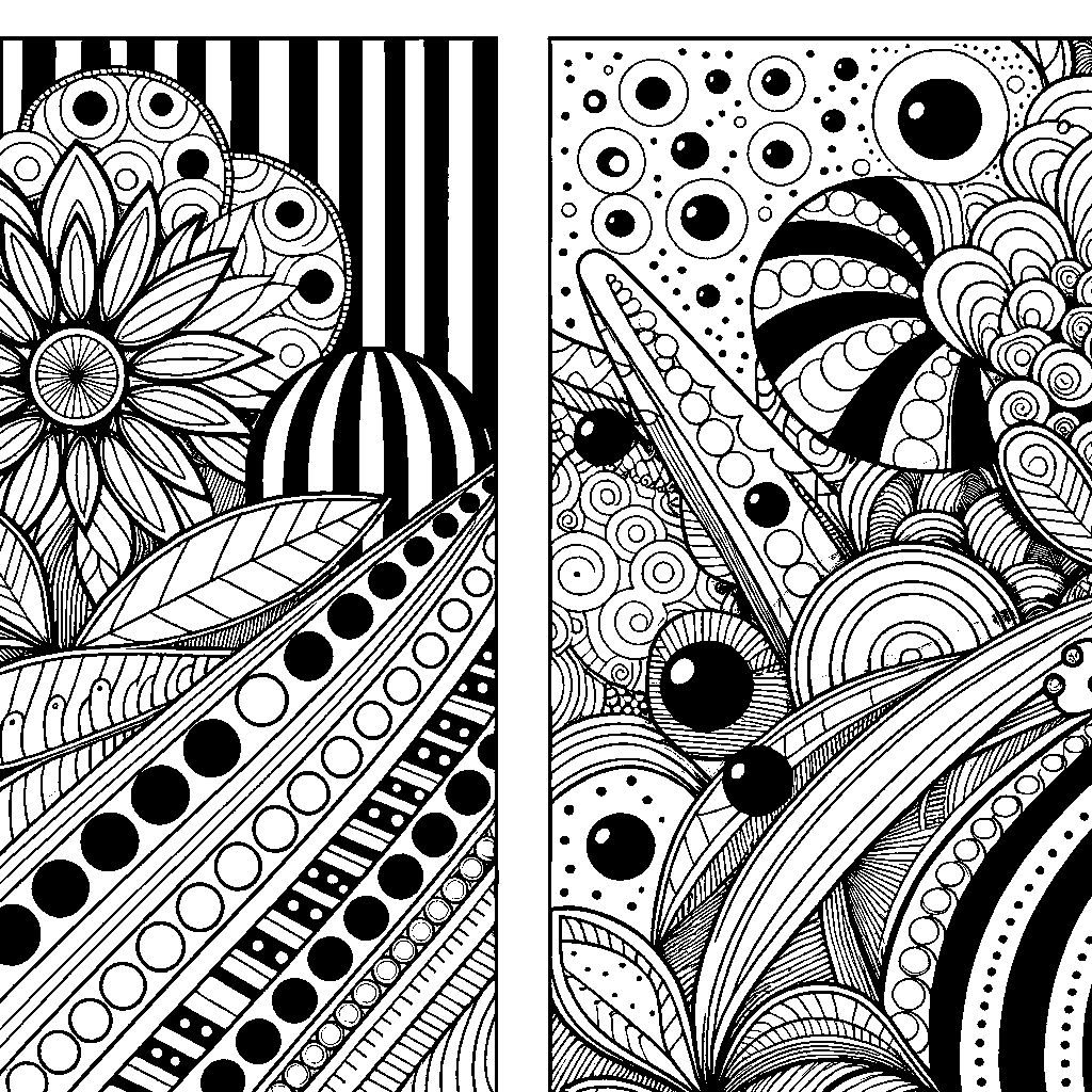 Polka Dots And Stripes Pattern