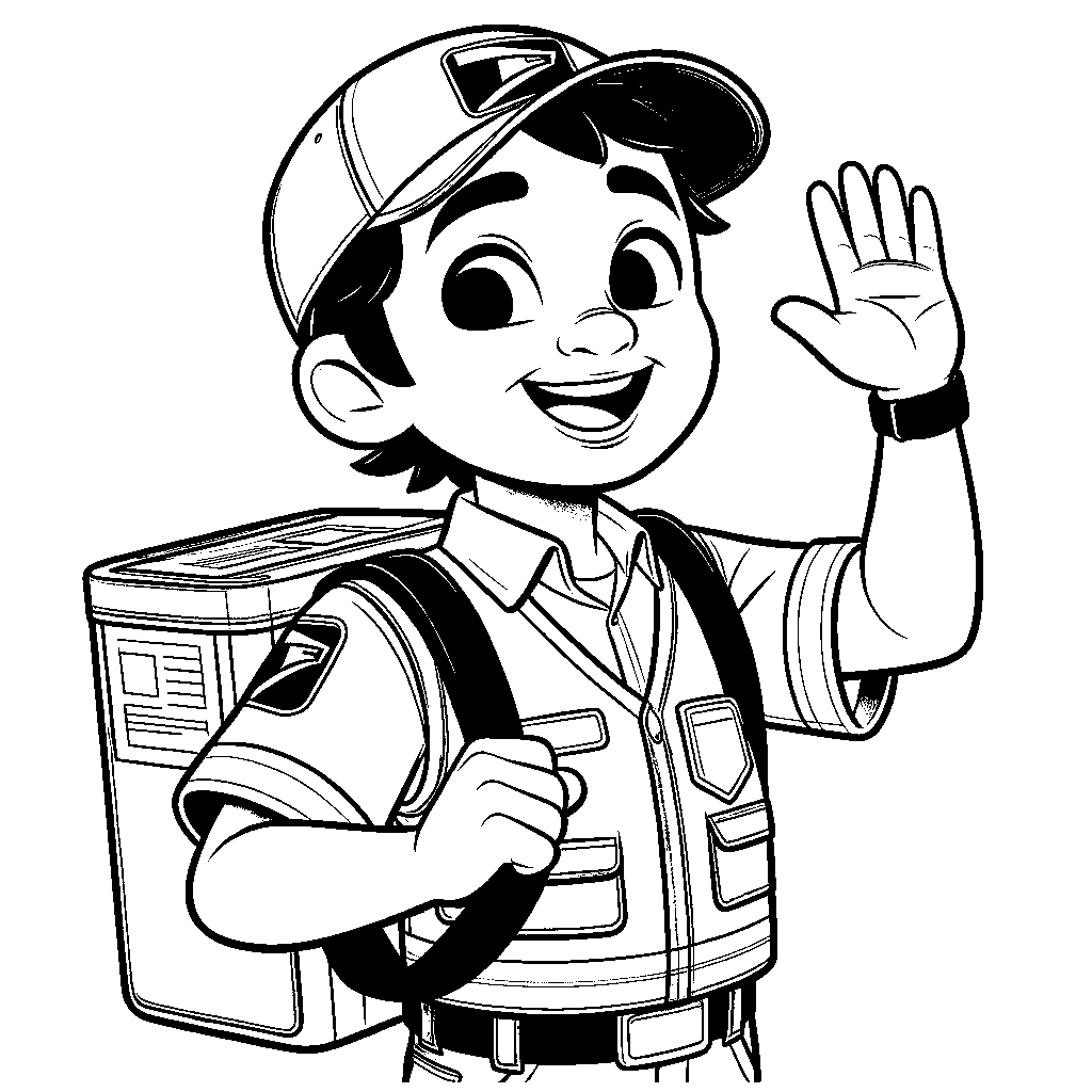 A Mail Carrier Delivering Packages With A Friendly Wave