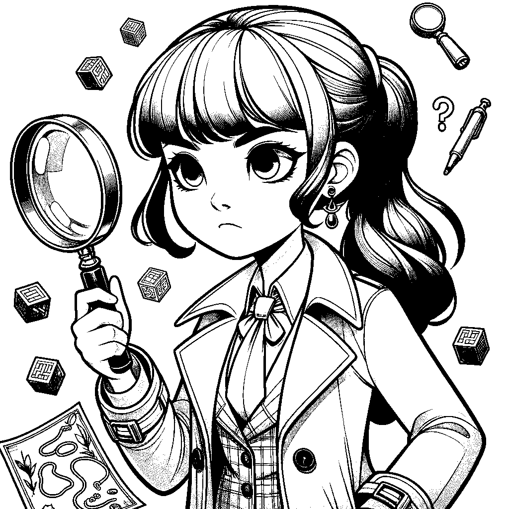 A Detective With A Magnifying Glass Following Clues