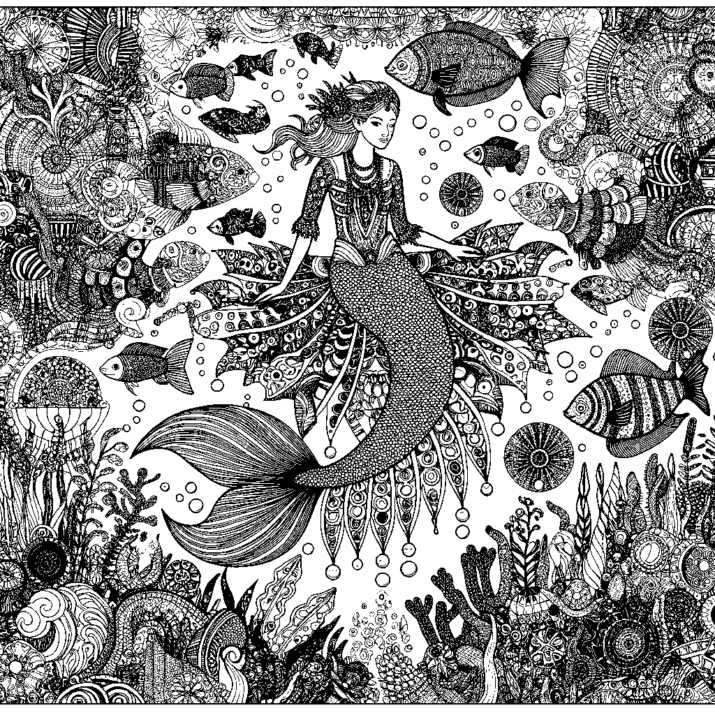 A Mermaid In An Underwater Kingdom