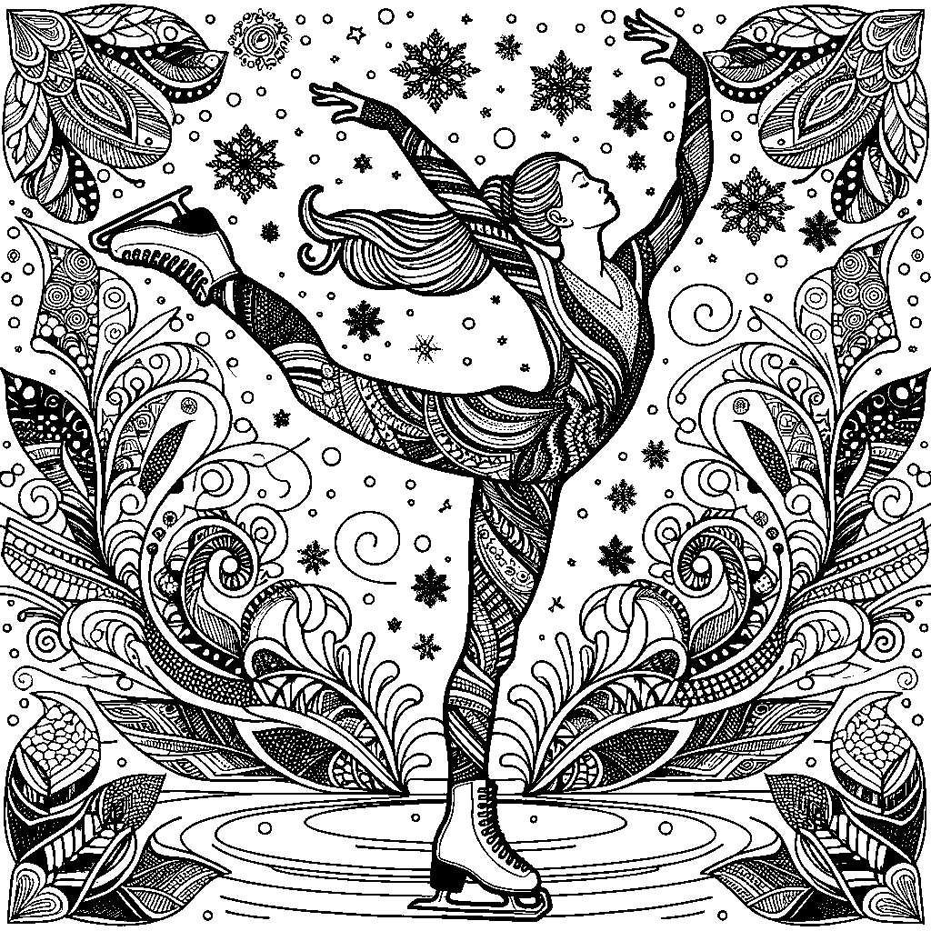 A Figure Skater Spinning On Ice