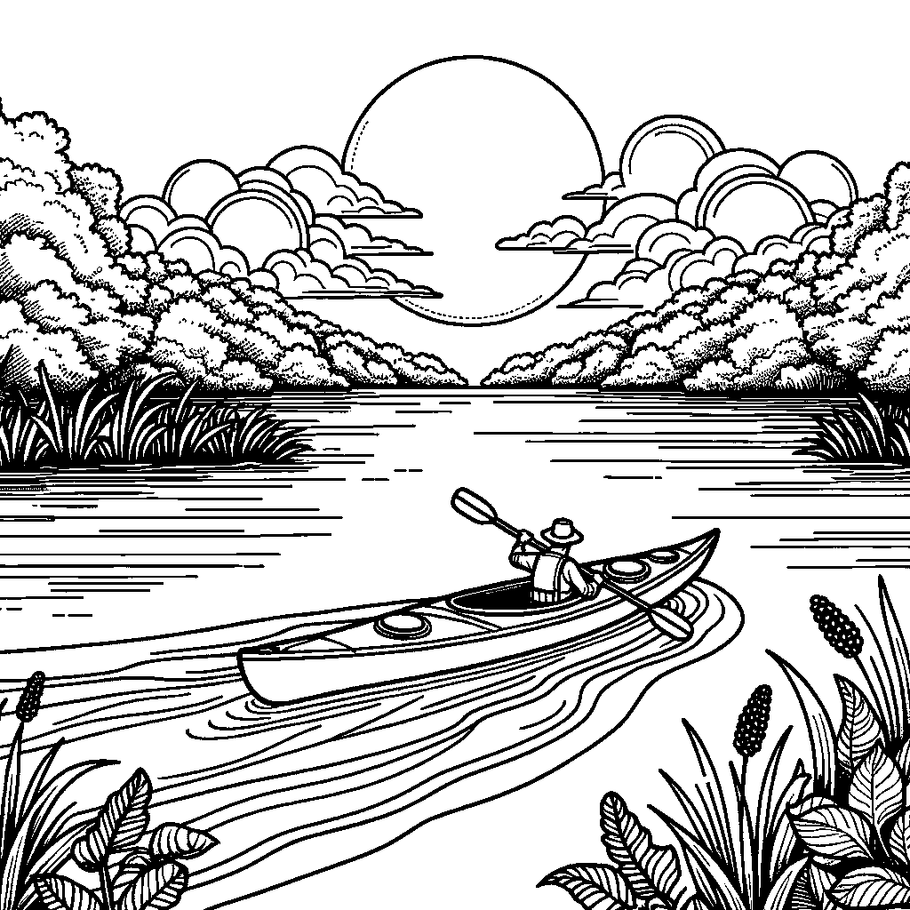 A Kayak On A Calm River