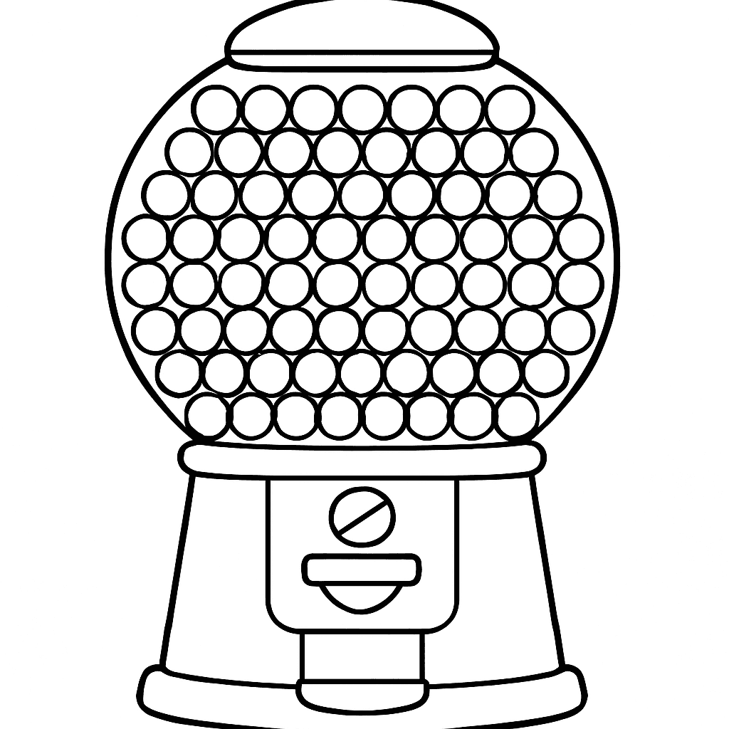 A Gumball Machine Filled With Exactly 100 Gumballs Arranged In Rows Of 10