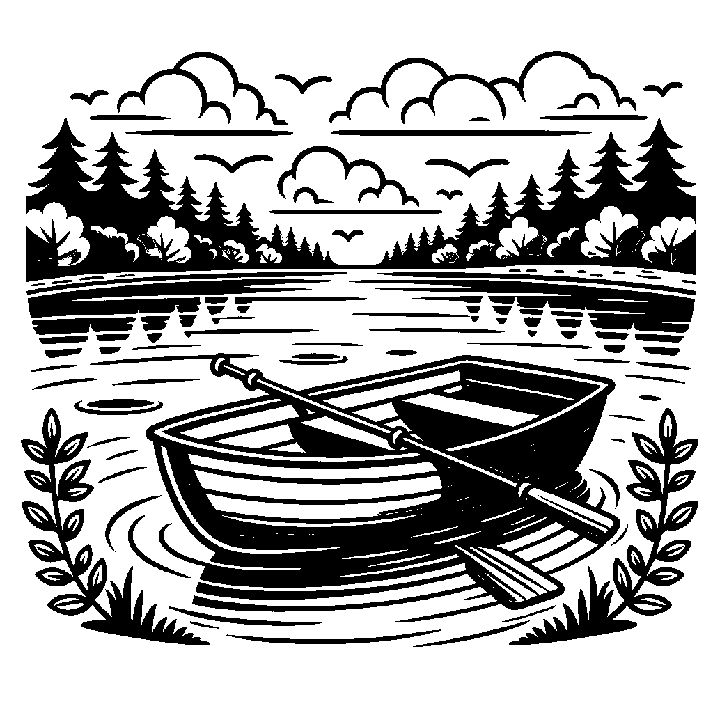 A Rowboat On A Lake