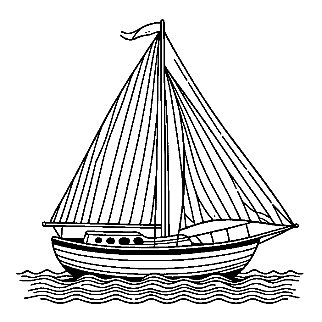 A Sailboat On The Ocean