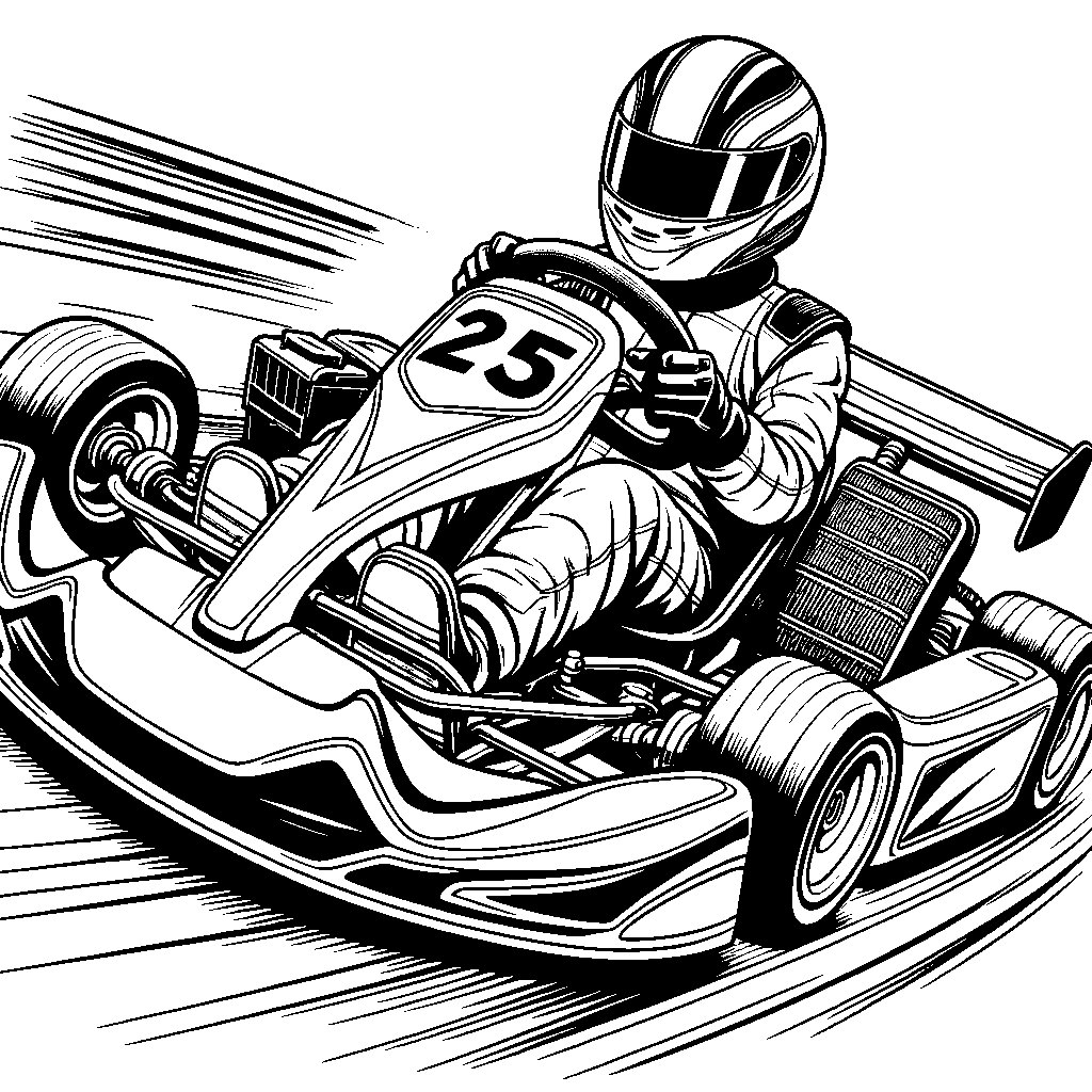 A Go-kart Racing Around A Track