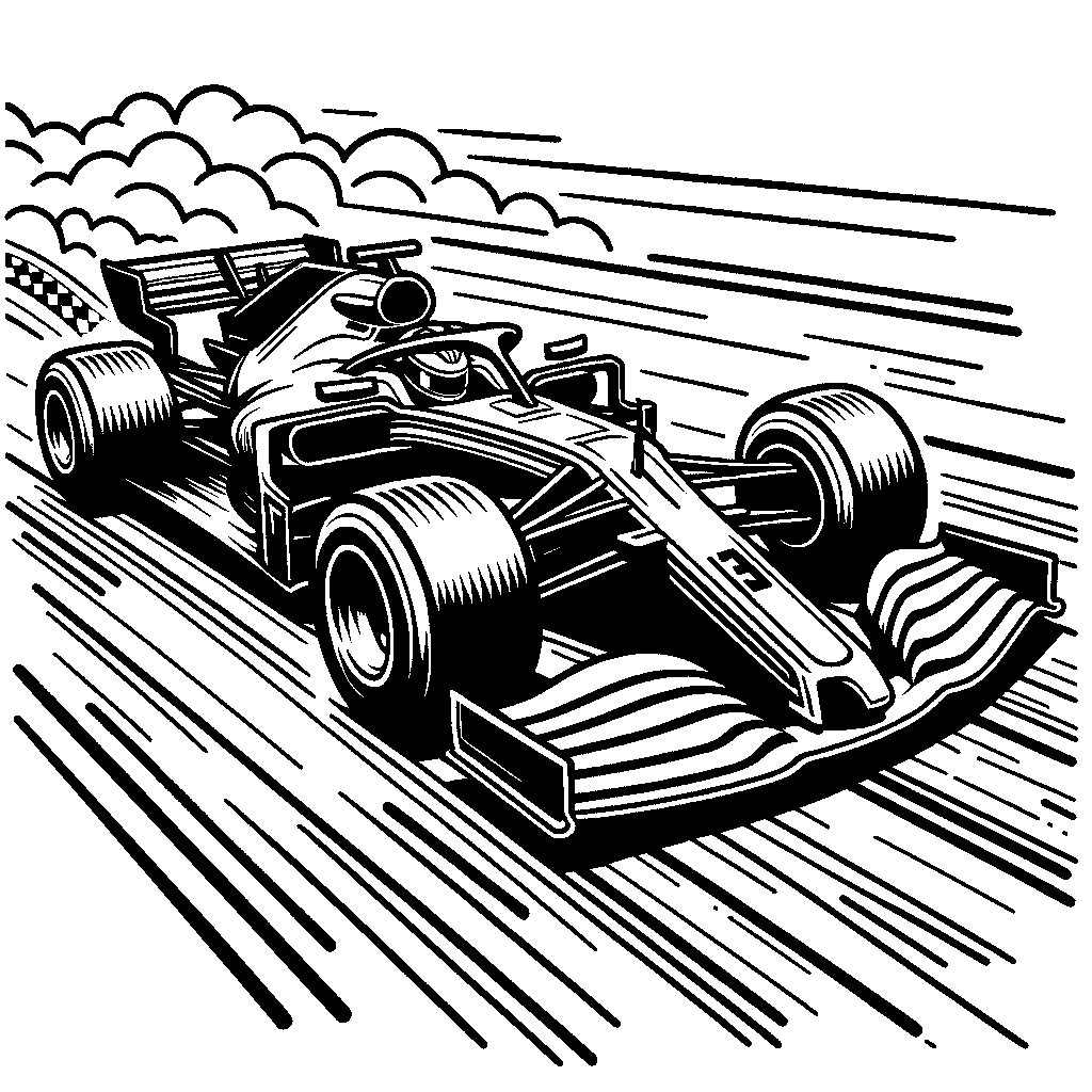 A Race Car On A Track